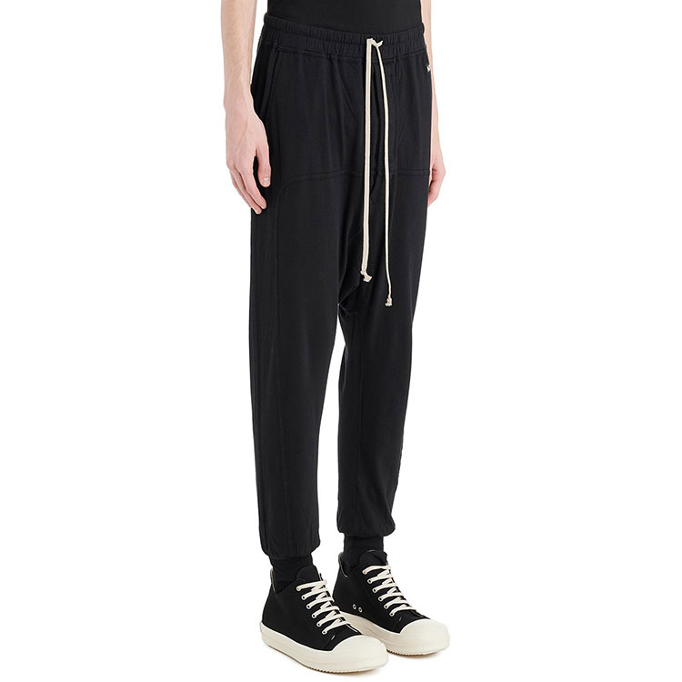 Details for Rick Owens DRKSHDW SS21 Celana Jogger Knit Hitam Drop Crotch DU21S2395RN-09