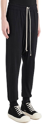Rick Owens DRKSHDW SS21 Celana Jogger Knit Hitam Drop Crotch DU21S2395RN-09 Details for Rick Owens DRKSHDW SS21 Celana Jogger Knit Hitam Drop Crotch DU21S2395RN-09