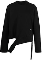 Rick Owens DRKSHDW SS21 Distressed Hem Crewneck Sweatshirt Black DU21S2284-RIG Rick Owens DRKSHDW SS21 Distressed Hem Crewneck Sweatshirt Black DU21S2284-RIG