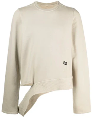 릭 오웬스 DRKSHDW SS21 베이지 남성용 디스트레스드 헴 크루넥 스웻셔츠 DU21S2284-F Buy 릭 오웬스 DRKSHDW SS21 베이지 남성용 디스트레스드 헴 크루넥 스웻셔츠 DU21S2284-F