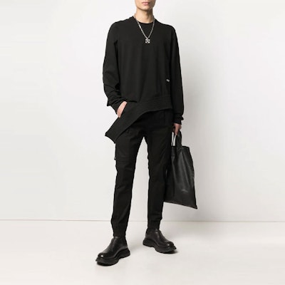 Rick Owens DRKSHDW SS21做旧圆领卫衣 黑色 DU21S2284-RIG Lookbook Rick Owens DRKSHDW SS21做旧圆领卫衣 黑色 DU21S2284-RIG