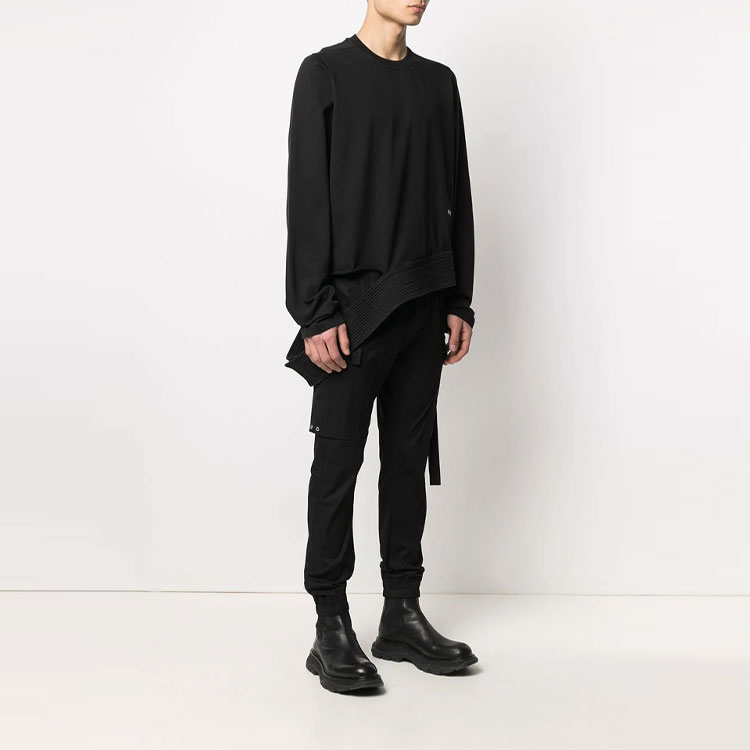 Purchase Rick Owens DRKSHDW SS21做旧圆领卫衣 黑色 DU21S2284-RIG