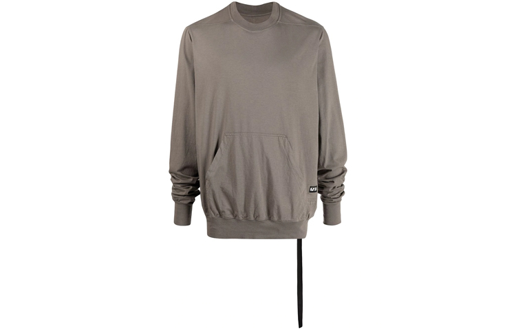 Rick Owens DRKSHDW SS21 Ribbon Crewneck Sweatshirt Khaki DU21S2283RN-34