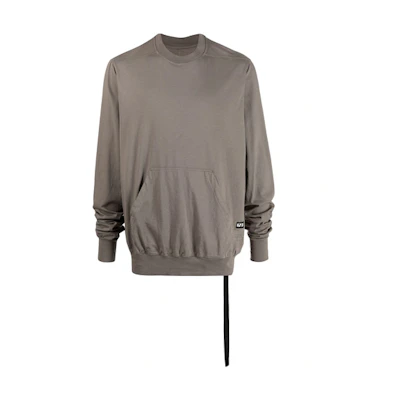 Rick Owens DRKSHDW SS21 Ribbon Crewneck Sweatshirt Khaki DU21S2283RN-34