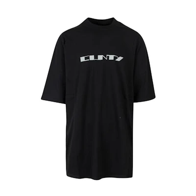 Rick Owens DRKSHDW SS22 Black Graphic Print Crewneck T-Shirt. DU01B7274-RNEP2-0961