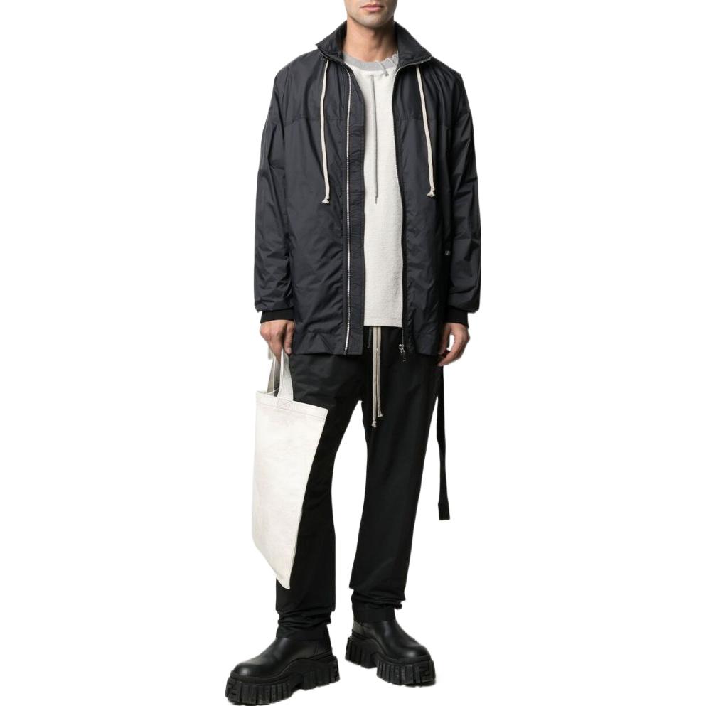 Lookbook Rick Owens DRKSHDW SS22 黑色拉链连帽外套夹克 DU21S2778ND-09