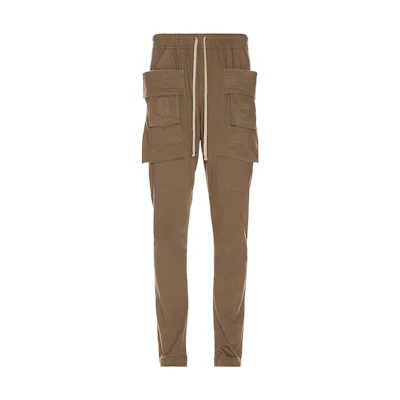 Rick Owens DRKSHDW SS22 Khaki Solid Cargo Drawstring Pants. DU01B7376RN-34