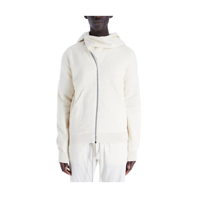 Rick Owens DRKSHDW SS22 Asymmetrical Zip Hoodie Jacket Men’s Off-White DU01B7286F-21