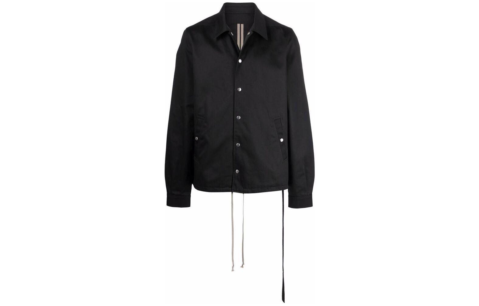 Rick Owens DRKSHDW SS22 Black Cotton Shirt-Style Jacket DU01B7782TW-09