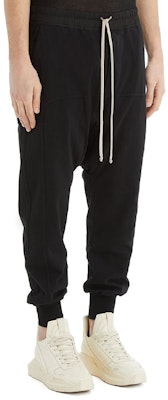 Rick Owens DRKSHDW SS22 Celana Jogger Drawstring Drop Crotch Hitam Pria DU01B7395RIG-09 Details for Rick Owens DRKSHDW SS22 Celana Jogger Drawstring Drop Crotch Hitam Pria DU01B7395RIG-09