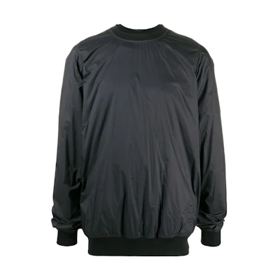 Rick Owens DRKSHDW SS22 Black Long-Sleeve Pullover Jacket with Back Zipper - Men DU20F1277NDRN-09