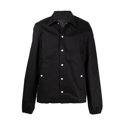 Rick Owens DRKSHDW SS22 Black Snap Button Collared Long-Sleeve Jacket DL02A3794HBLKJP-09