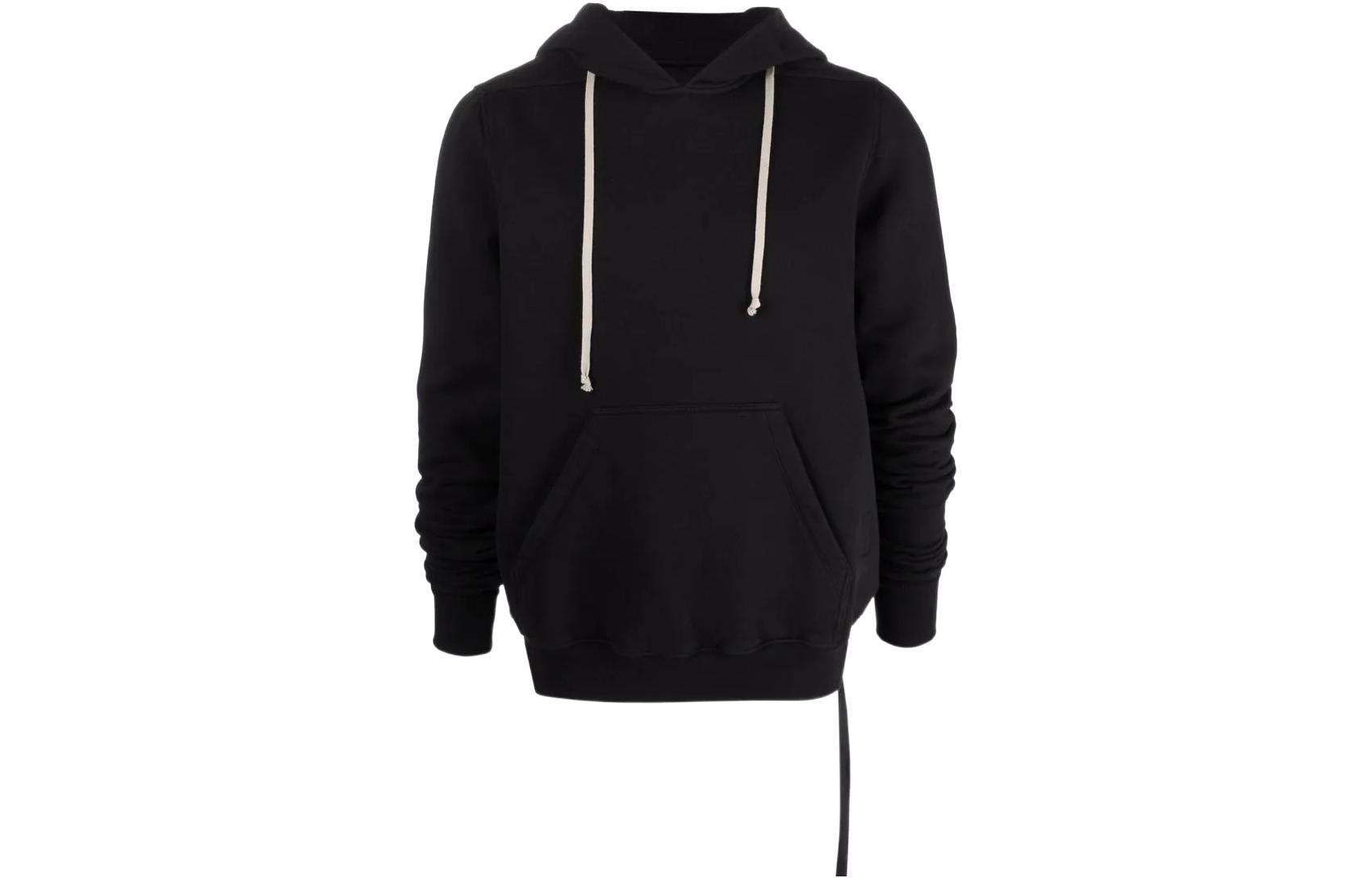 Rick Owens DRKSHDW SS22 Black Solid Color Long-Sleeve Hoodie DU01B7289F-09
