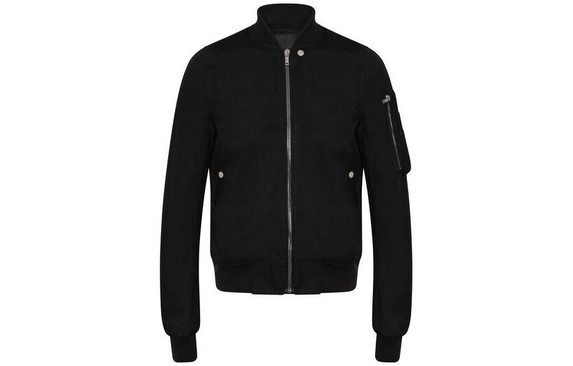 Rick Owens DRKSHDW SS22 Black Zip-Up High-Collar Jacket for Men DL02A3795HBLKJP-09