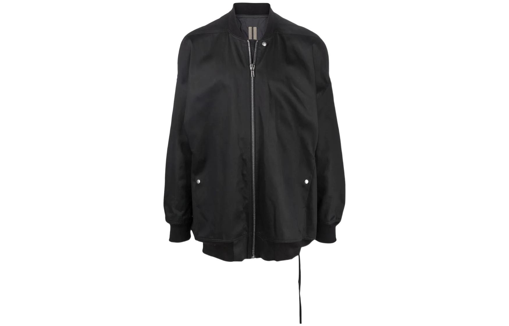 Rick Owens DRKSHDW SS22 Black Zipped Bomber Jacket DU01B7977TW-09
