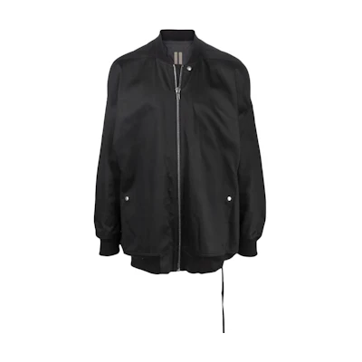 Rick Owens DRKSHDW SS22 Black Zipped Bomber Jacket DU01B7977TW-09