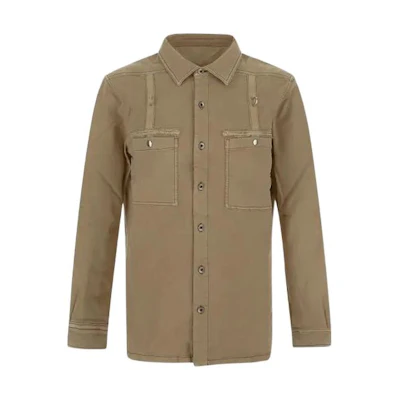 Rick Owens DRKSHDW SS22 Brown Collared Long Sleeve Jacket DU01B7750SNMD-31