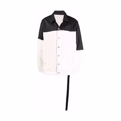 Rick Owens DRKSHDW SS22 Colorblock Shirt Jacket White DU01B7761SCOMW-1101