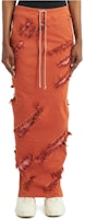 Rick Owens DRKSHDW SS22 Distressed Ripped Midi Skirt Orange. DS01B7332SLHO-5383 Rick Owens DRKSHDW SS22 Distressed Ripped Midi Skirt Orange. DS01B7332SLHO-5383