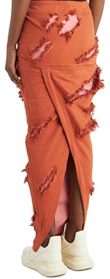 Rick Owens DRKSHDW SS22 Rok Midi Sobek Distressed Orange. DS01B7332SLHO-5383 Lookbook Rick Owens DRKSHDW SS22 Rok Midi Sobek Distressed Orange. DS01B7332SLHO-5383
