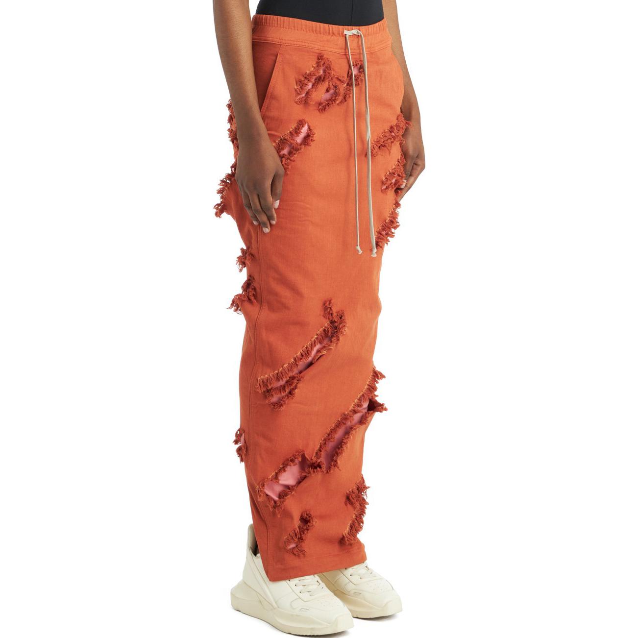 Purchase Rick Owens DRKSHDW SS22 Rok Midi Sobek Distressed Orange. DS01B7332SLHO-5383