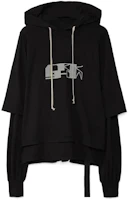 Rick Owens DRKSHDW SS22 Graphic Print Hoodie Black DU01B7281-RNEP4-0961 Rick Owens DRKSHDW SS22 Graphic Print Hoodie Black DU01B7281-RNEP4-0961