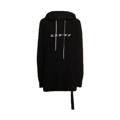 Rick Owens DRKSHDW SS22 Letter Print Loose Fit Hoodie Black (Fall Season) DU01B7285RNEP2-0961