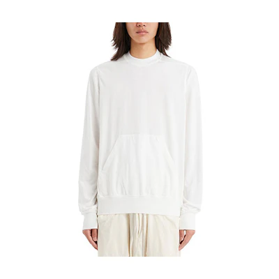 Rick Owens DRKSHDW SS22 Ribbed Crewneck Long Sleeve Sweatshirt White DU01B7283RN-11
