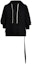 Buy Rick Owens DRKSHDW SS22 黑色侧带连帽衫 DU01B7281RN-09