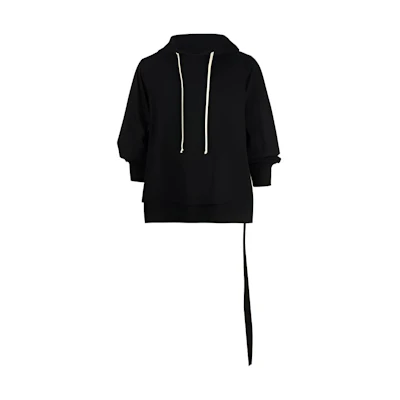 Rick Owens DRKSHDW SS22 Side Strap Hoodie Black DU01B7281RN-09