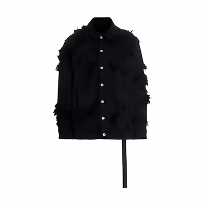 Rick Owens DRKSHDW SS22 Single-Breasted Distressed Jacket Men’s Black DU01B7761SBSLH-09