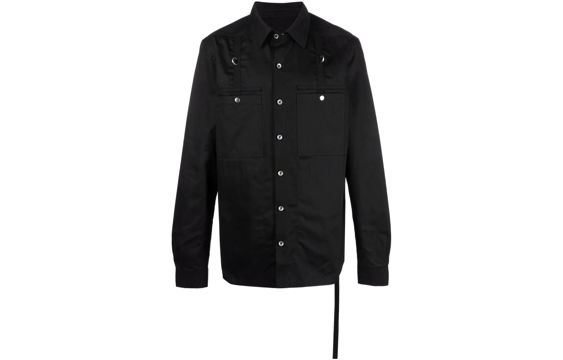 Rick Owens DRKSHDW SS22 Solid Color Collared Single-Breasted Jacket DU01B7755TW-09