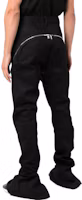 Shop Rick Owens DRKSHDW SS22 直筒黑色牛仔褲附拉鍊細節。 DU01B7363-DBKDLBLACK