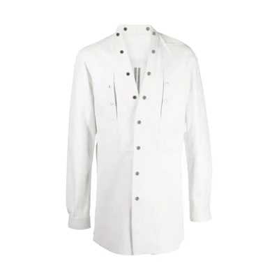 Rick Owens DRKSHDW SS22 White Single-Breasted Long-Sleeve Jacket RR01B1228LLPX-11