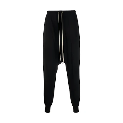 Rick Owens DRKSHDW SS23 Black Drawstring Jogger Pants. DU01C6395RN-09