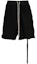 Buy 里克欧文斯DRKSHDW SS23黑色抽绳直筒短裤. DU01C6388F-09