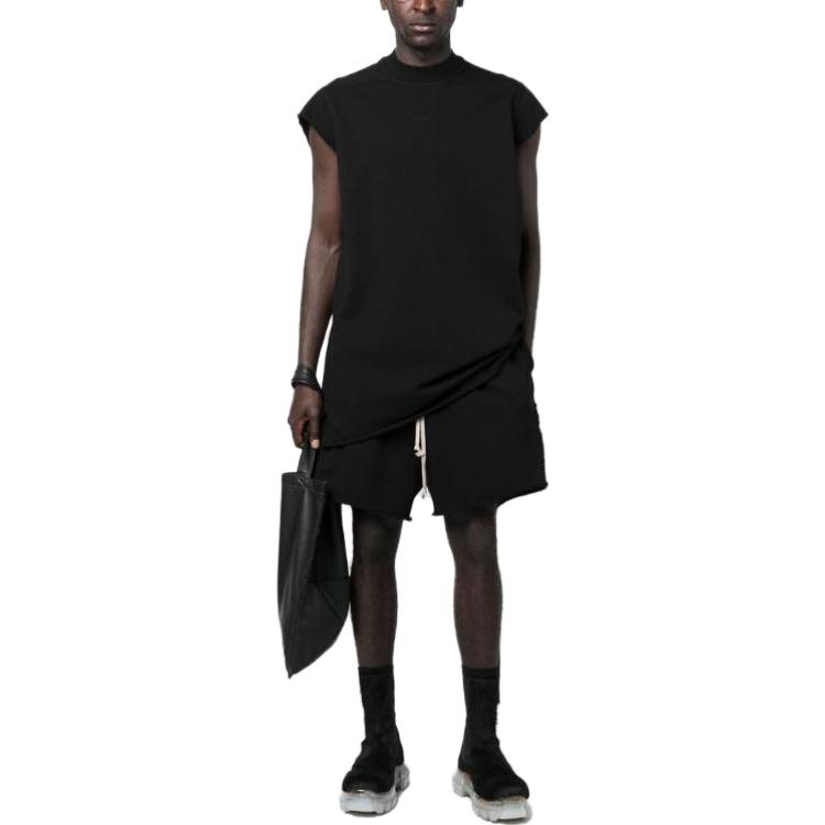 Lookbook 里克欧文斯DRKSHDW SS23黑色抽绳直筒短裤. DU01C6388F-09