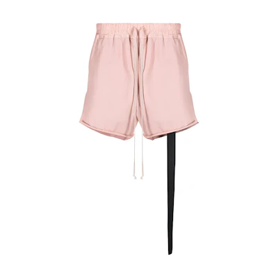 Rick Owens DRKSHDW SS23 Pink Solid Color Straight-Leg Shorts. DU01C6374RIG-63