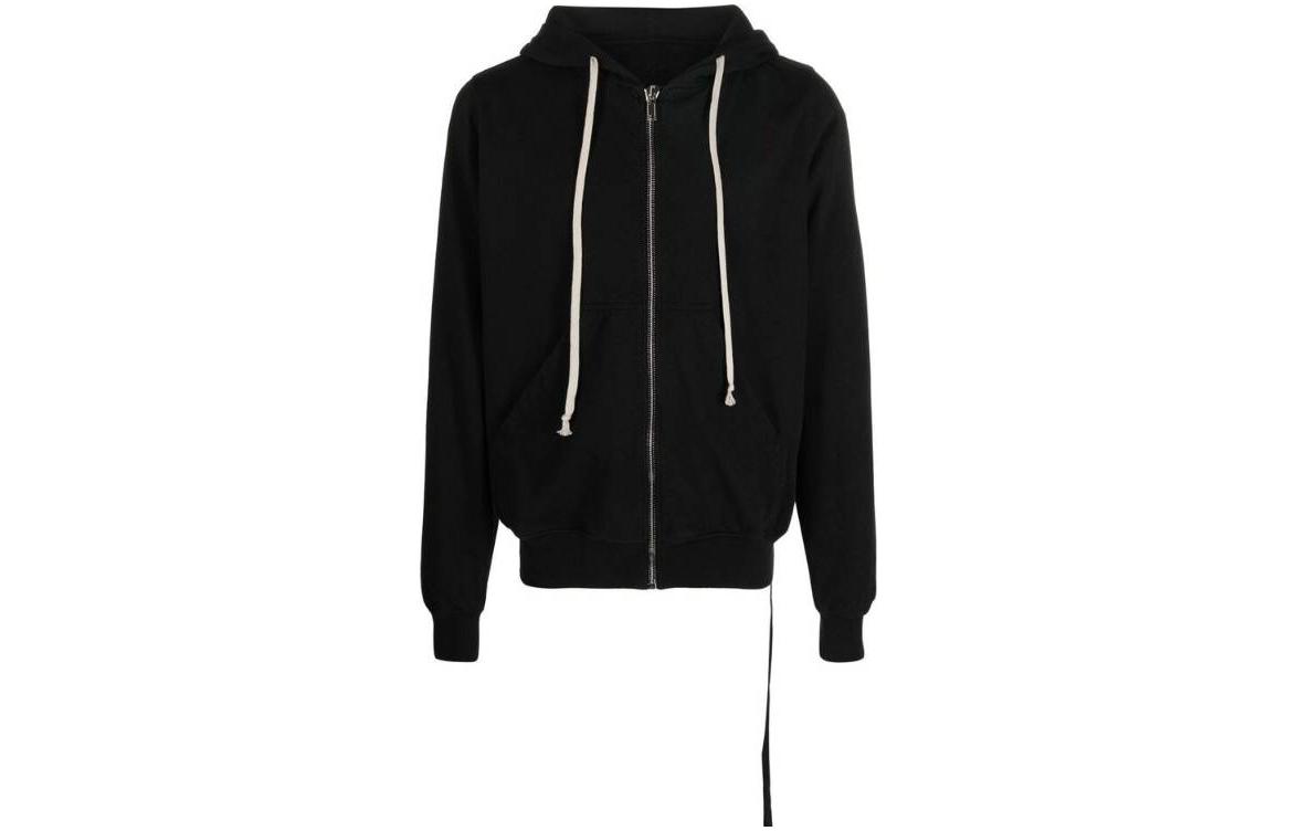 Rick Owens DRKSHDW SS23 Black Solid Color Zipper Hoodie DU01C6276RIG-09