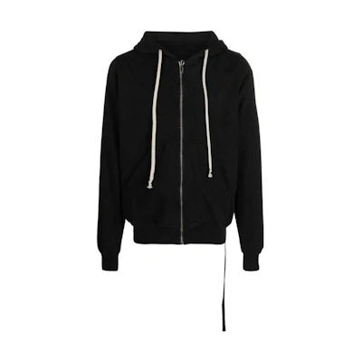Rick Owens DRKSHDW SS23 Black Solid Color Zipper Hoodie DU01C6276RIG-09