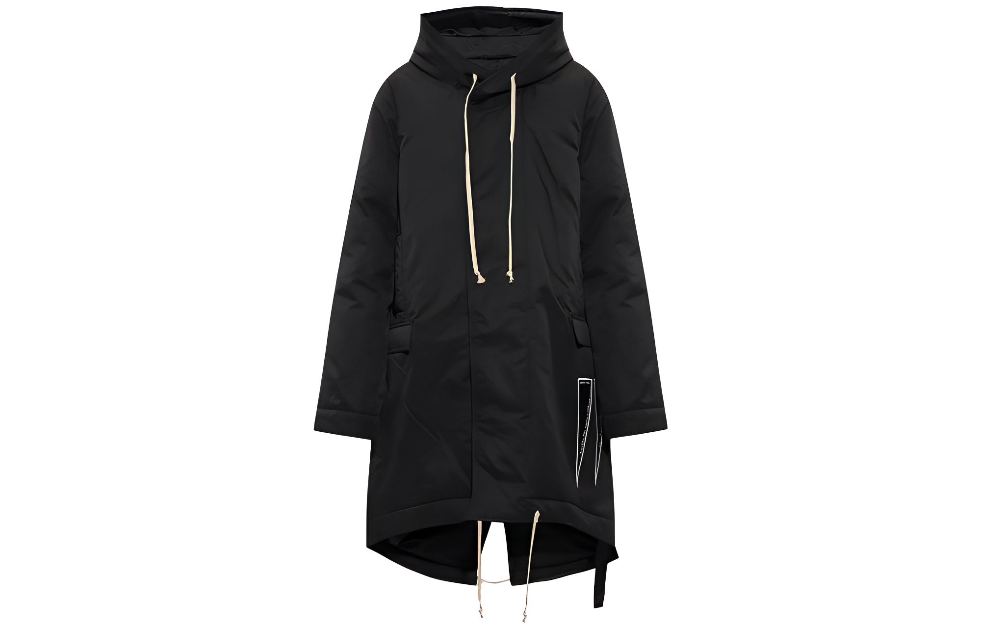 Rick Owens DRKSHDW SS23 Black Solid Hooded Long Sleeve Jacket DU02B4950-MUEH1-09