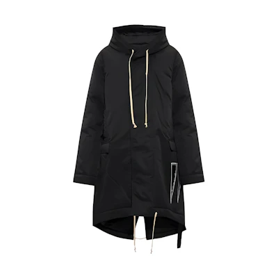 Rick Owens DRKSHDW SS23 Black Solid Hooded Long Sleeve Jacket DU02B4950-MUEH1-09