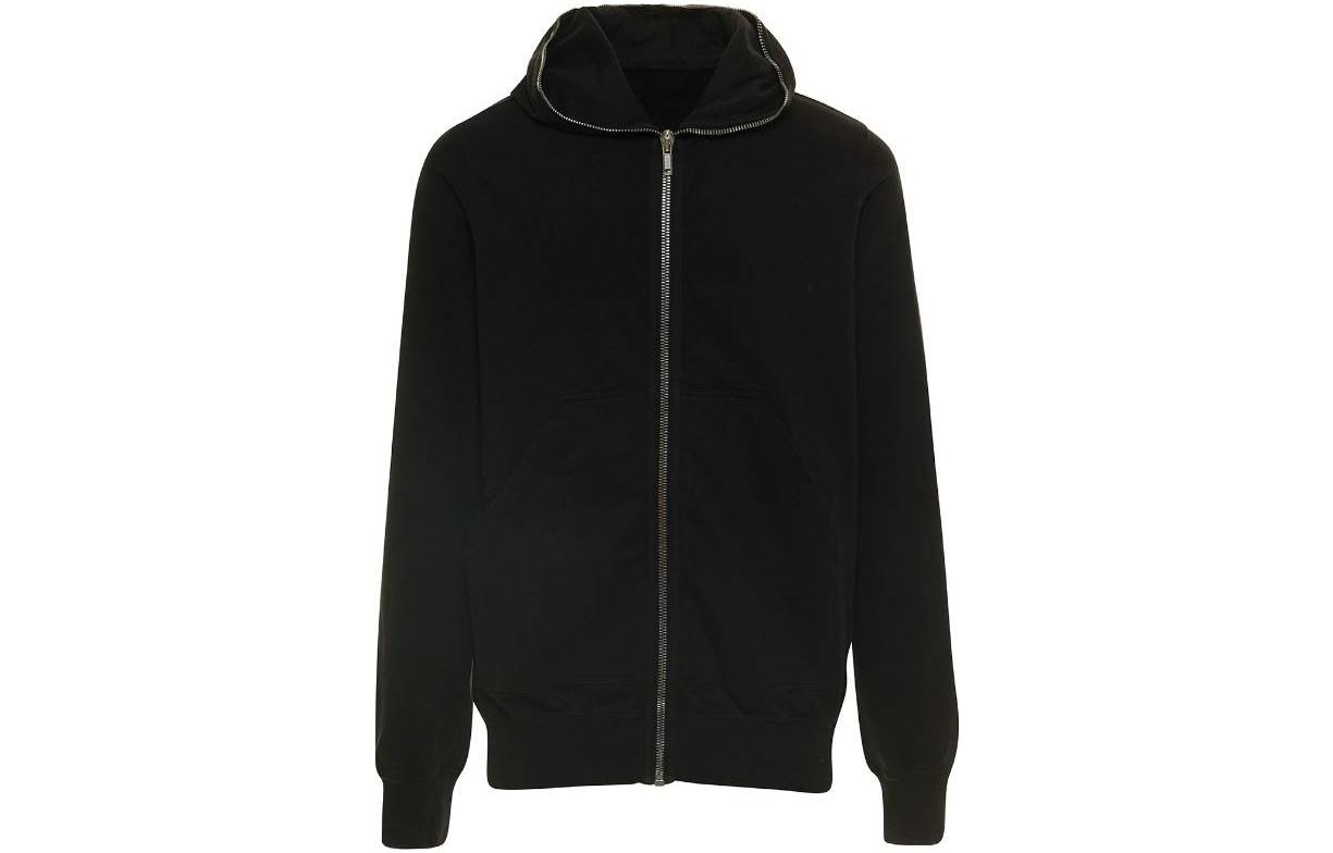 Rick Owens DRKSHDW SS23 Black Solid Long Sleeve Hooded Sweatshirt DU01C6291RIG-09