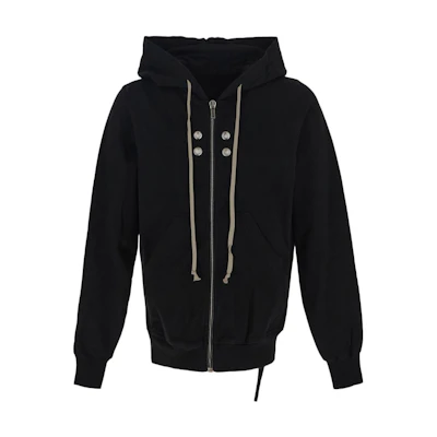 Rick Owens DRKSHDW SS23 Black Zip Hoodie Jacket for Men DU01C6276RIGES1-09