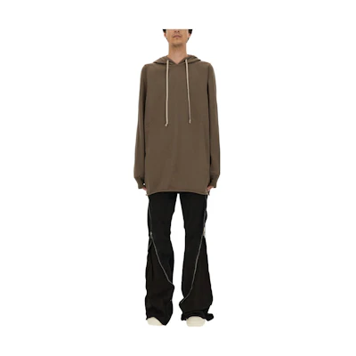 Rick Owens DRKSHDW SS23 Brown Solid Pullover Hoodie Long Sleeve DU02C5285RIG-34