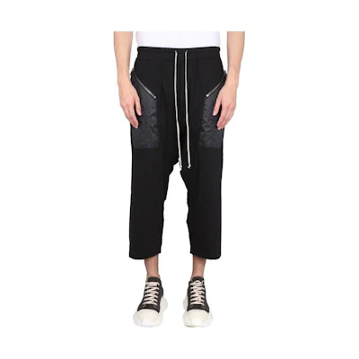 Rick Owens DRKSHDW SS23 Color Block Pocket Cropped Pants Men’s Black. DU01C6397RNND-09