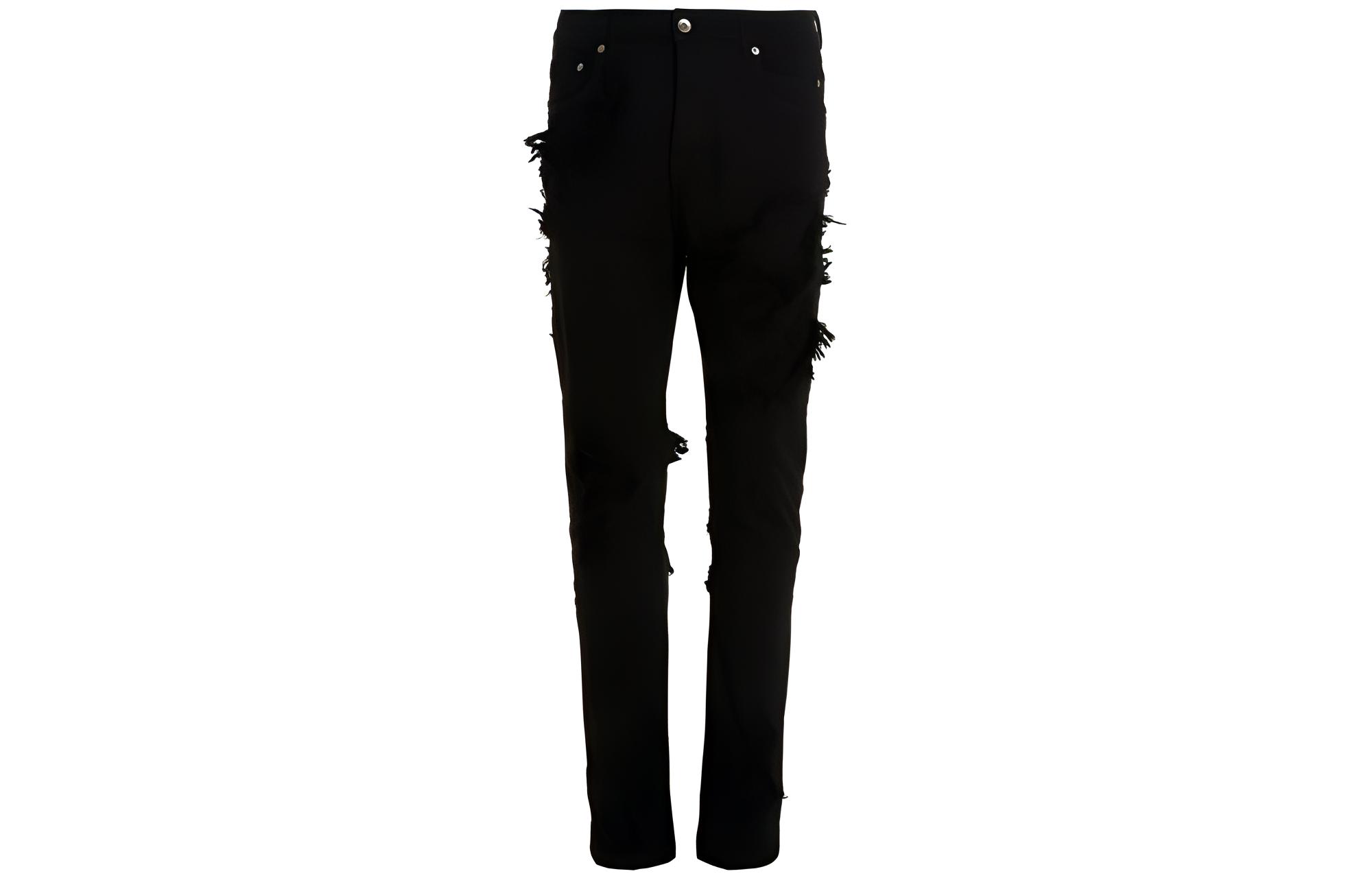 Rick Owens DRKSHDW SS23 Distressed Dark Denim Jeans Black Menswear DU01C6366SLH-09