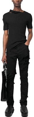 Rick Owens DRKSHDW SS23 黑色破壞水洗牛仔褲 男裝 DU01C6366SLH-09 Shop Rick Owens DRKSHDW SS23 黑色破壞水洗牛仔褲 男裝 DU01C6366SLH-09