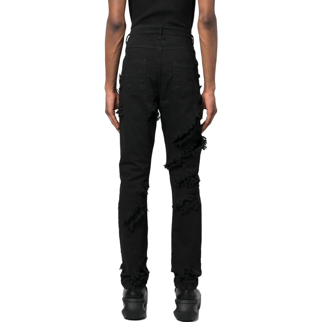 Purchase Rick Owens DRKSHDW SS23 黑色破壞水洗牛仔褲 男裝 DU01C6366SLH-09