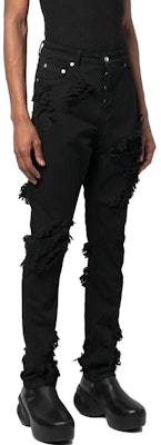 Rick Owens DRKSHDW SS23 黑色破壞水洗牛仔褲 男裝 DU01C6366SLH-09 Details for Rick Owens DRKSHDW SS23 黑色破壞水洗牛仔褲 男裝 DU01C6366SLH-09